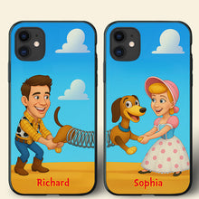 Load image into Gallery viewer, &quot;Cherish Your Love Story!&quot; - Personalized Cartoon Couple Phone Case - Custom Gifts for Couples Phone Case PopCulturePrints
