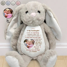 Load image into Gallery viewer, To My Granddaughter - Custom Soft Toy Bunny Filled With My Wishes Soft Toy Bunny PopCulturePrints
