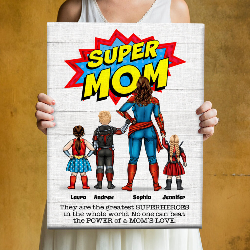 Custom Super Dad Canvas Print with Superhero Family Poster & Canvas PopCulturePrints