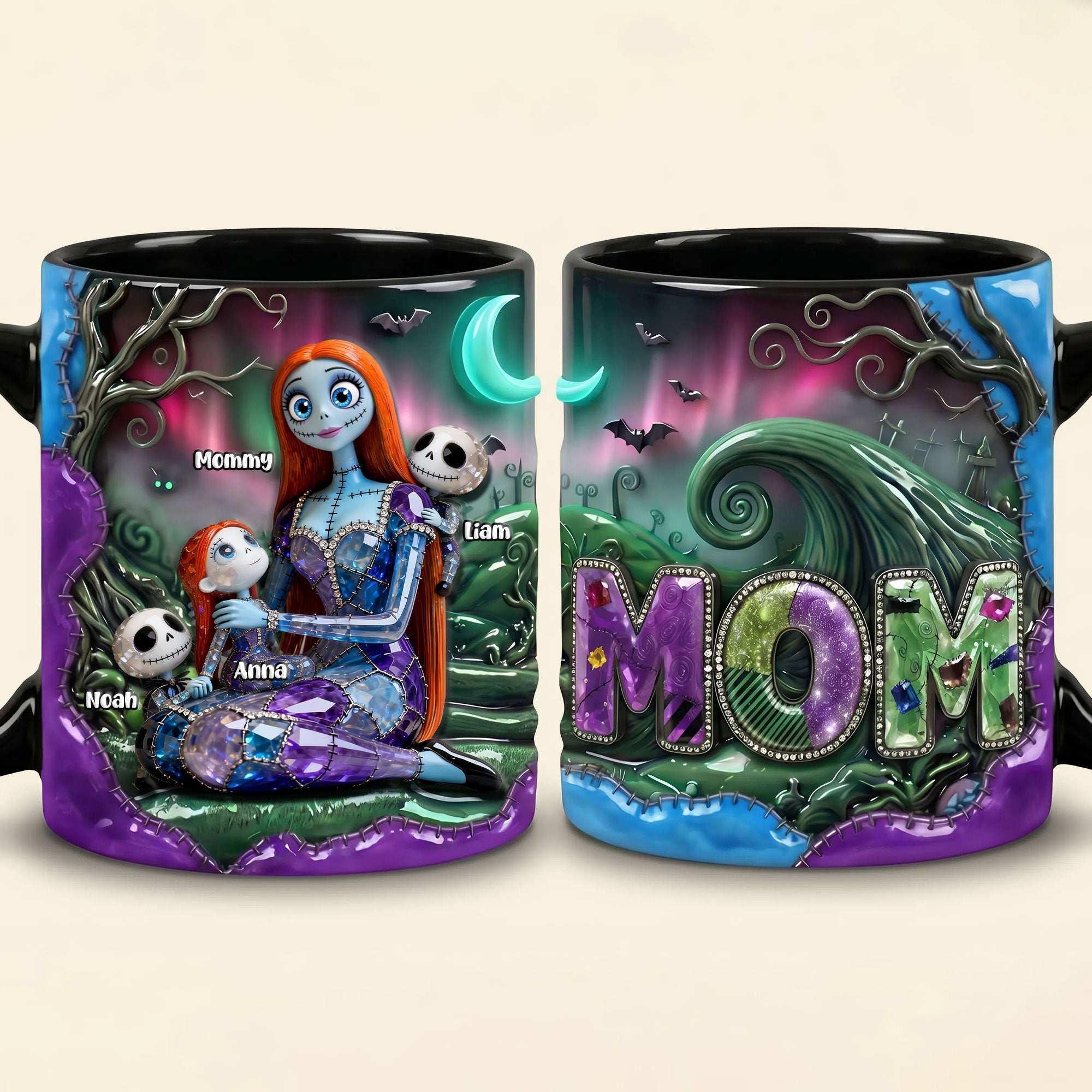 “Celebrate Spooky Moments with Love” - Personalized Accent Mug for Moms and Kids - Perfect Gift for Moms, Grandmas, and More Coffee Mug PopCulturePrints