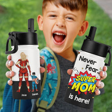 Load image into Gallery viewer, Custom Superhero Mom &amp; Child Kid Tumbler - 12oz Kid Tumbler PopCulturePrints
