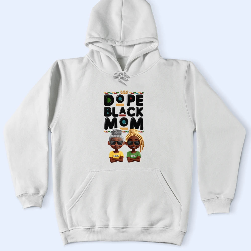 Dope Black Mom - 3D Effect Cartoon Personalized T-Shirt for Moms Who Rock T-shirt PopCulturePrints