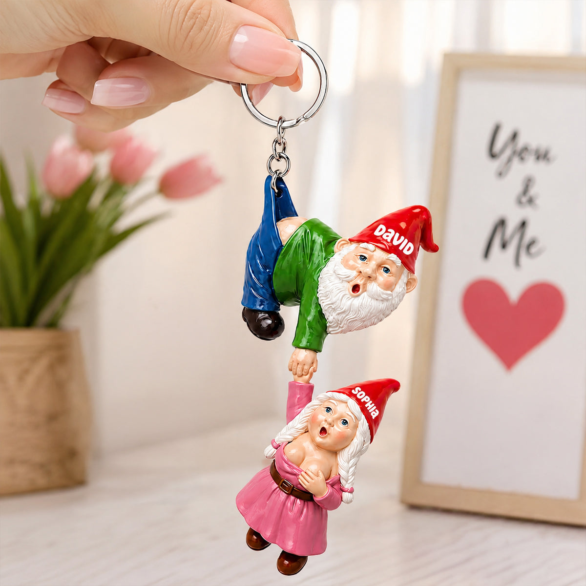Funny Couple Acrylic Keychain - Personalized Gifts For Couple 05ohdt180726 Keychains PopCulturePrints