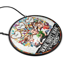 Load image into Gallery viewer, Home Sweet Home Family - Personalized Stained Glass Window Hanging Suncatcher | A Heartwarming Gift for Loved Ones Suncatcher Ornament PopCulturePrints
