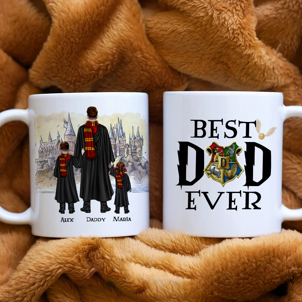 Personalized Best Dad Ever Hogwarts Family Mug