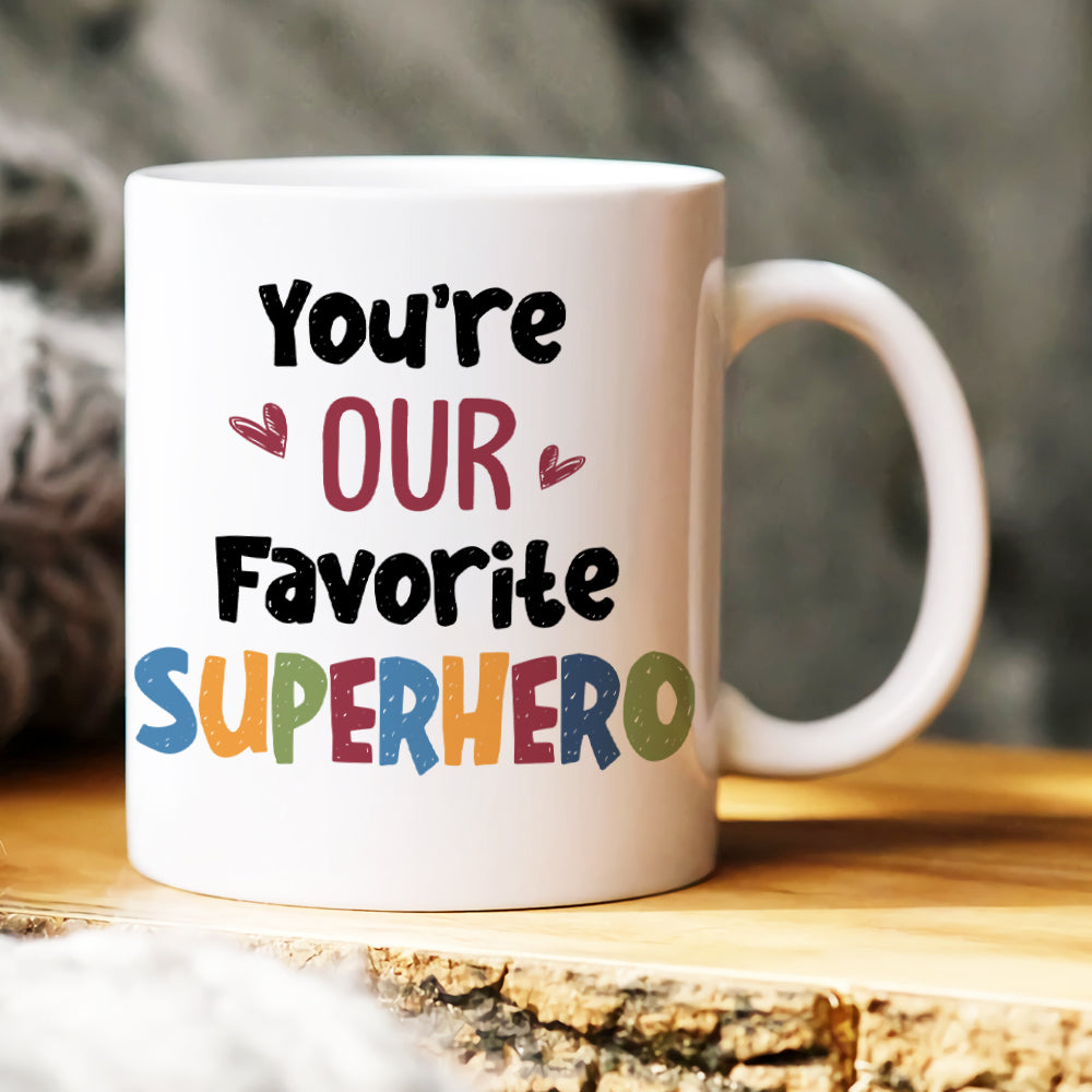 Superhero Dad Personalized Bear Family Coffee Mug Coffee Mug PopCulturePrints