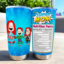Load image into Gallery viewer, &quot;Every Day is Supermom Day&quot; - Personalized Tumbler for Mom, Grandma, and Special Women Tumbler Cup PopCulturePrints
