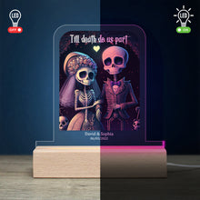 Load image into Gallery viewer, Personalized 3D LED Light for Couples - Unique 'Till Death Do Us Part' Design | Valentine's Day Gifts Led Night Light PopCulturePrints
