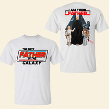 Load image into Gallery viewer, The Best Father in the Galaxy Shirt - Custom Personalized Gift for Dads, Grandpas and Father Figures Shirts PopCulturePrints
