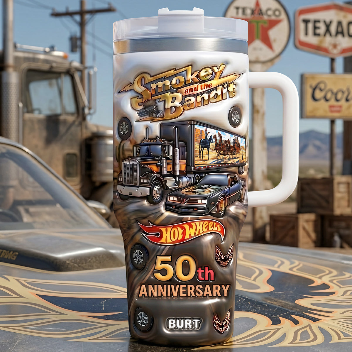 Celebrate 50 Years with Style - Customizable Cool 50th Anniversary Tumbler Tumbler Cup PopCulturePrints