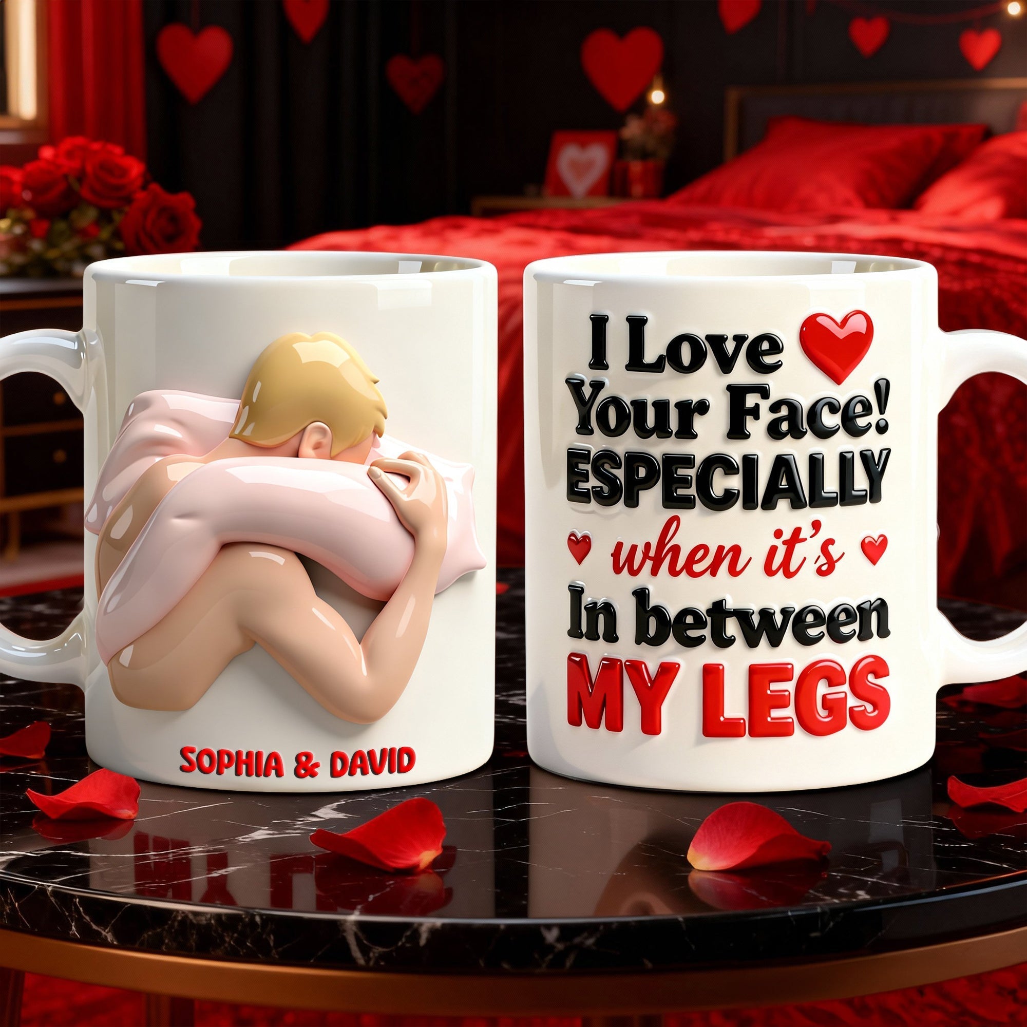 I Love Your Face! Personalized Funny Couple Coffee Mug - Unique Gift for Partners Coffee Mug PopCulturePrints