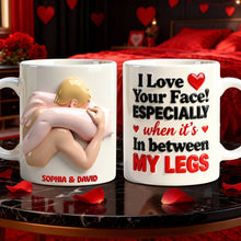 Load image into Gallery viewer, I Love Your Face! Personalized Funny Couple Coffee Mug - Unique Gift for Partners Coffee Mug PopCulturePrints
