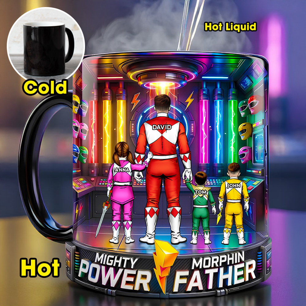 “Unleash the Power of Love!” - Custom Power Father Magic Coffee Mug - Unique Gift for Dad, Grandpa & More Coffee Mug PopCulturePrints