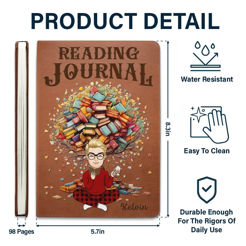 Embrace Your Story - Personalized Reading Journal for Book Lovers Leather Journal PopCulturePrints