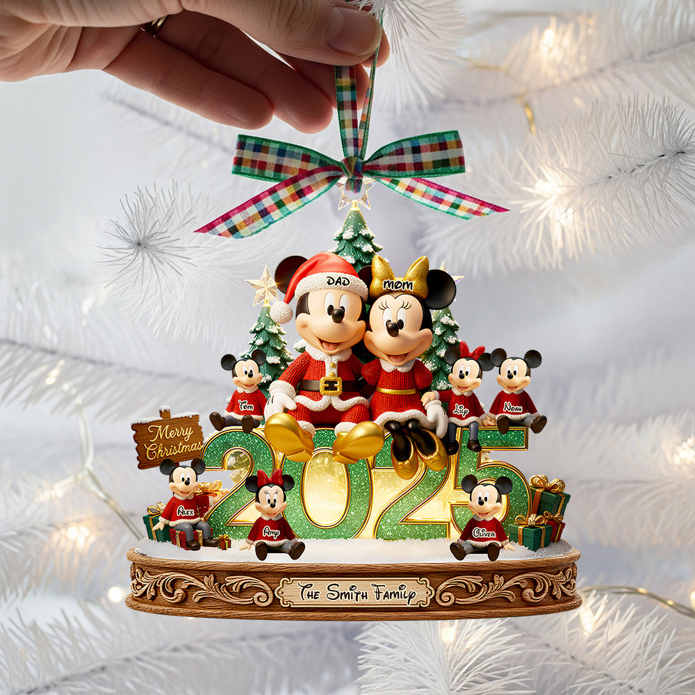 Celebrate Togetherness: Merry Family Glow Christmas Ornament - Personalized Gift for Families Ornament PopCulturePrints