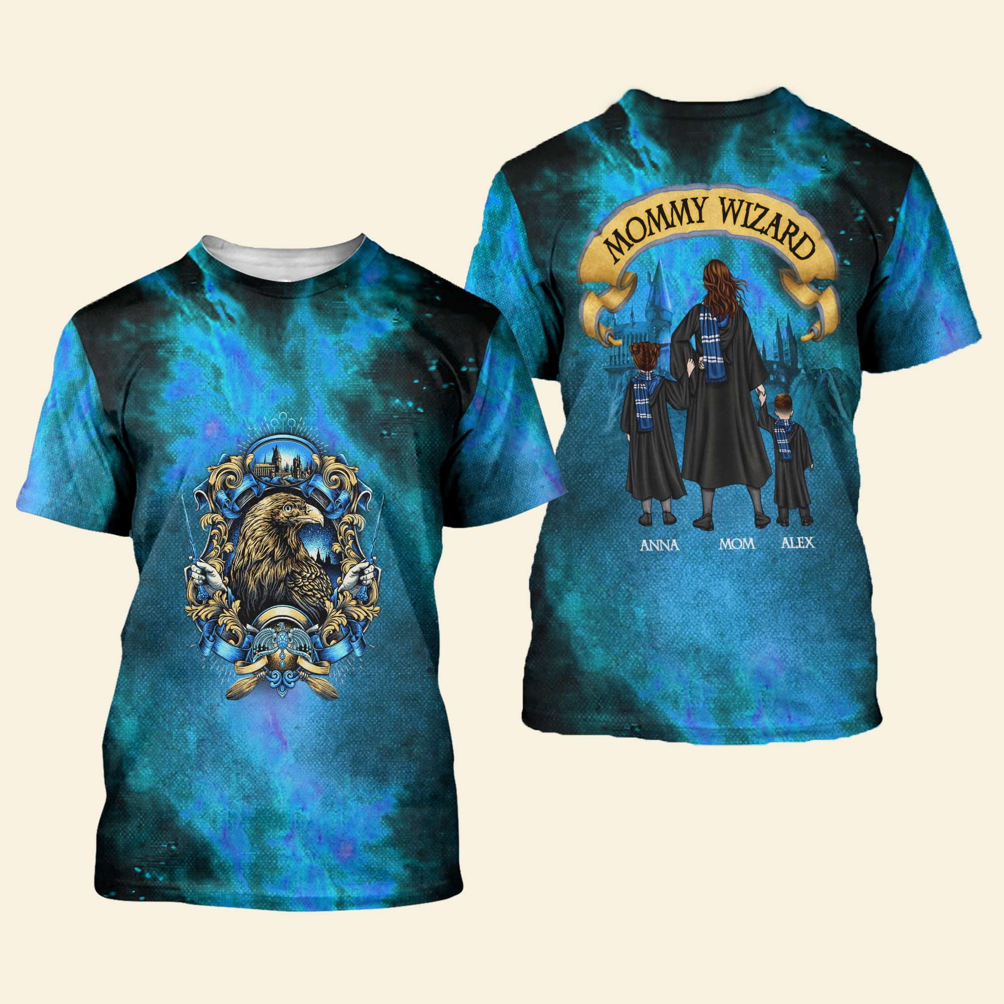 Personalized Mommy Wizard Family T-Shirt