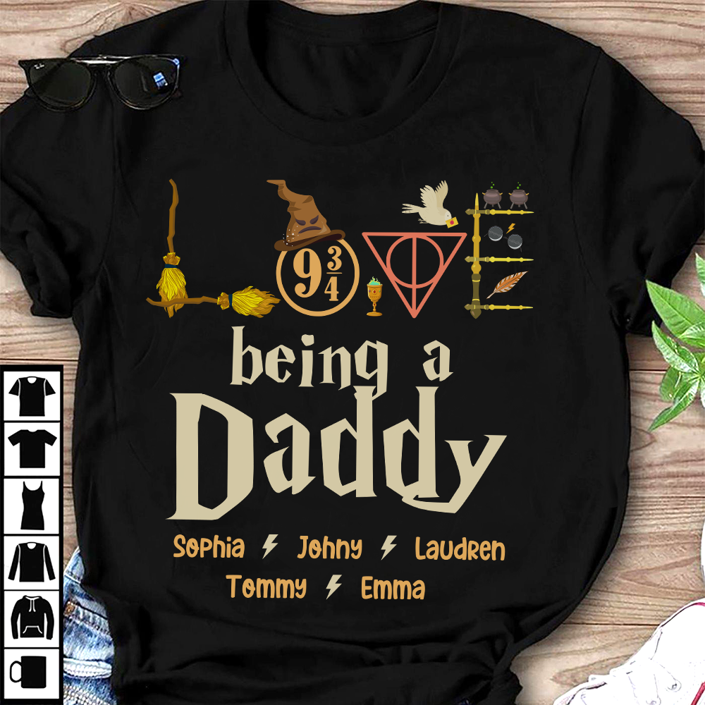 Custom Harry Potter Father's Day T-Shirt - Being a Daddy