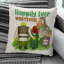 Load image into Gallery viewer, Happily Ever Whatever Personalized Couple Pillow Pillow PopCulturePrints
