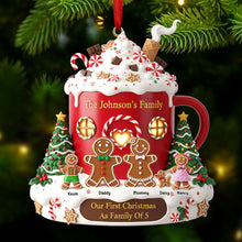 Load image into Gallery viewer, Celebrate Family Love with Our Gingerbread Family Ornament - Personalized Gift for Family Christmas Ornament PopCulturePrints
