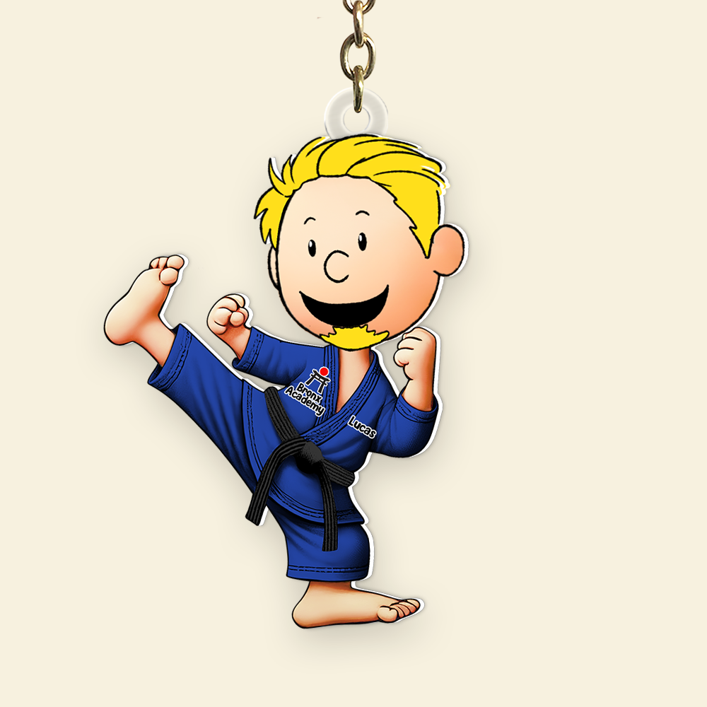 Custom Karate Lover Keychain - Personalized Gift for Martial Arts Enthusiasts Keychains PopCulturePrints