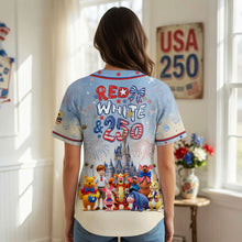 Load image into Gallery viewer, Celebrate with Woodland Friends - Personalized Baseball Jersey for 250th USA Celebration

