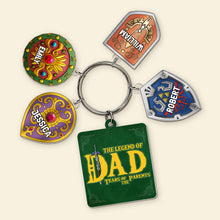 Load image into Gallery viewer, Legendary Dad Keychain with Personalized Charms Keychains PopCulturePrints
