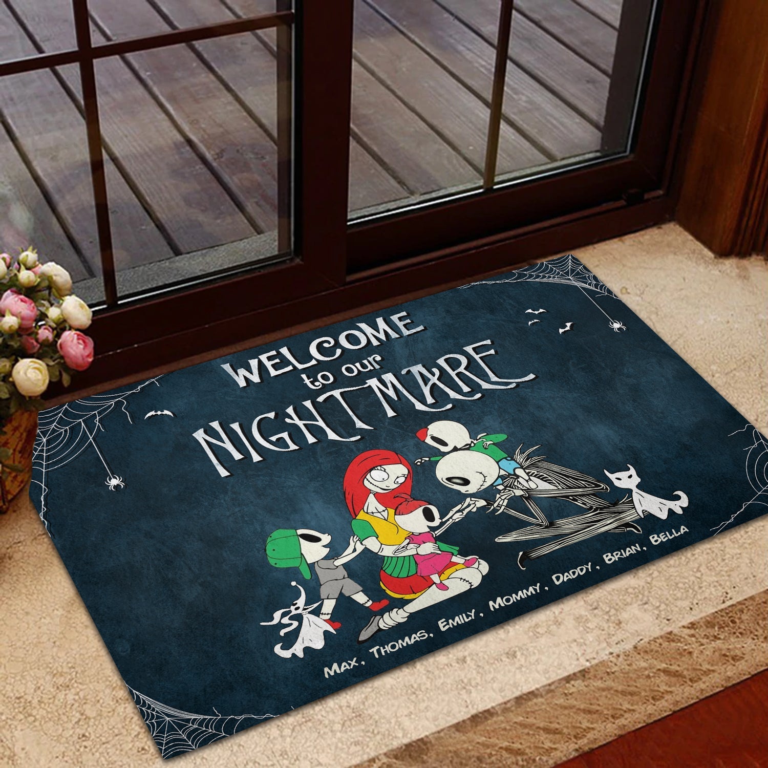 Welcome to Our Nightmare Personalized Family Doormat Doormat PopCulturePrints