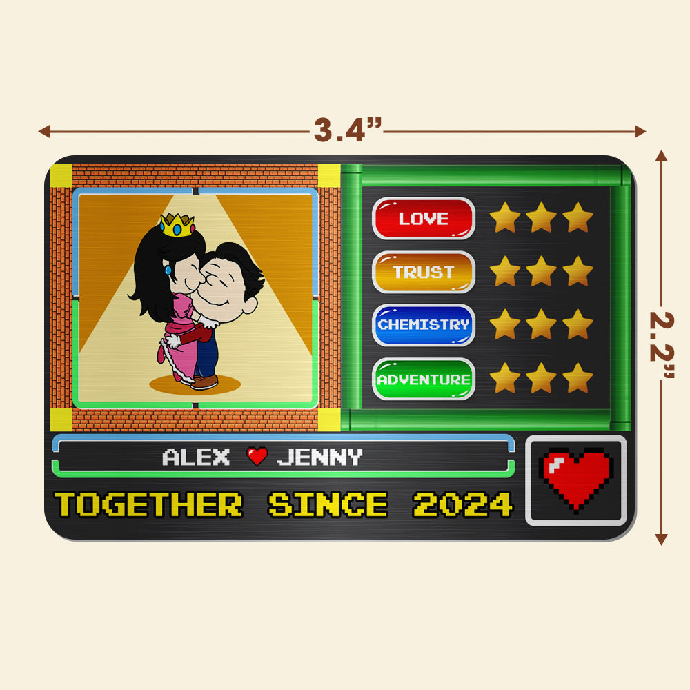 Personalized Love Card for Couples - Unique Aluminum Wallet Insert Wallet Card PopCulturePrints