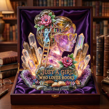 Load image into Gallery viewer, Just a Girl Who Loves Books - Personalized Acrylic Light Box for Book Lovers Light Box PopCulturePrints
