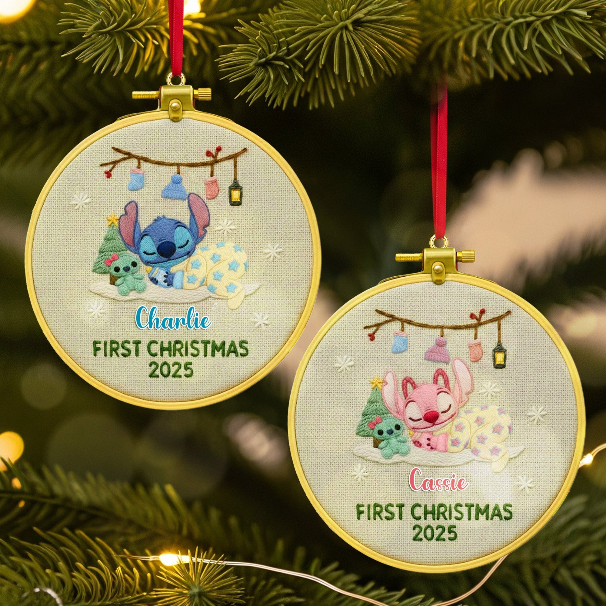 “Celebrate Baby's First Christmas!” - Personalized Acrylic Ornament Gift for Kids Ornament PopCulturePrints