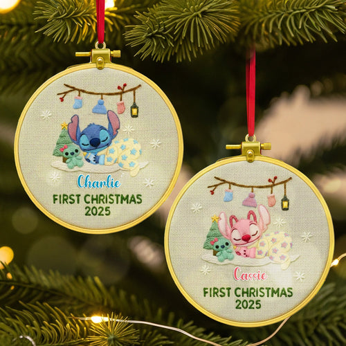 “Celebrate Baby's First Christmas!” - Personalized Acrylic Ornament Gift for Kids Ornament PopCulturePrints