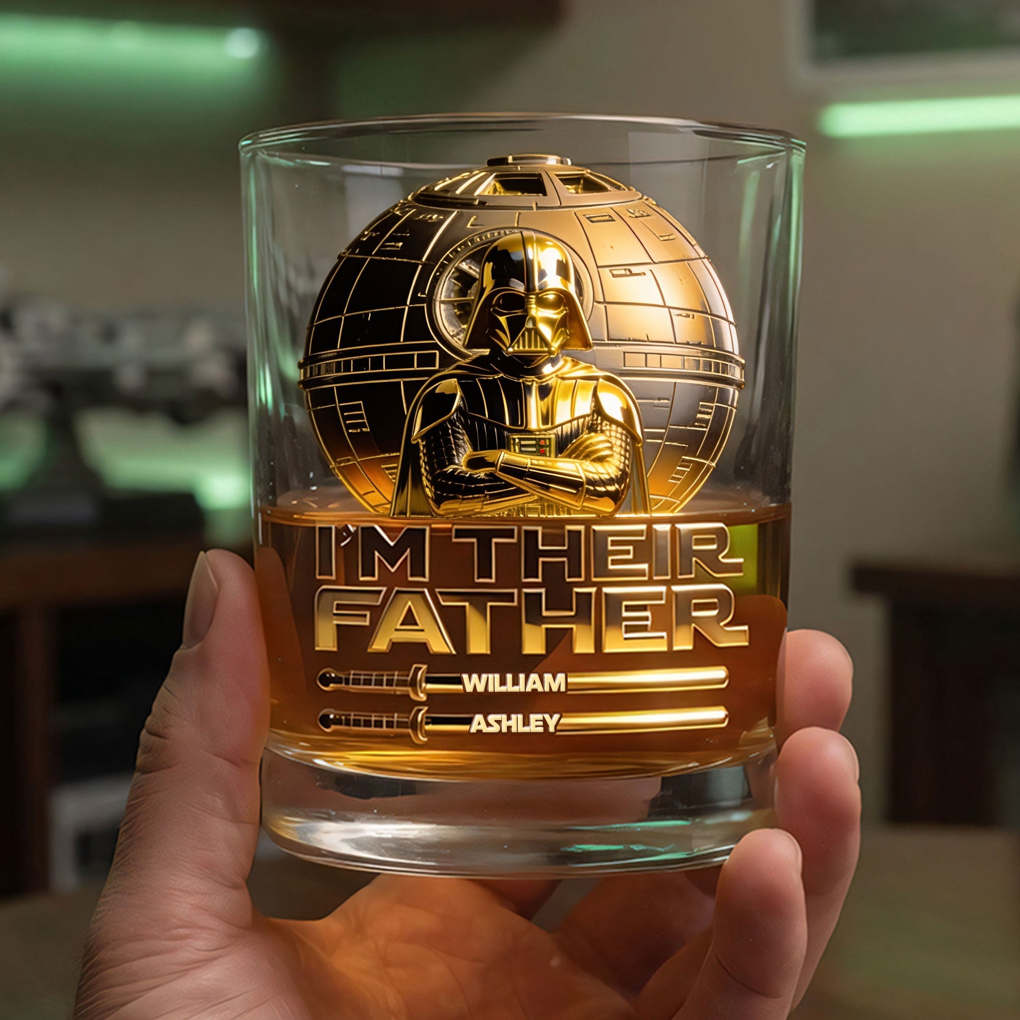 I'm Their Father - Personalized Drinking Glass for Dad and Grandpa Glass PopCulturePrints