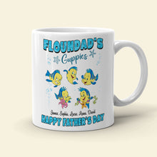 Load image into Gallery viewer, Personalized Father&#39;s Day Coffee Mug - Floundad&#39;s Guppies Design Coffee Mug PopCulturePrints
