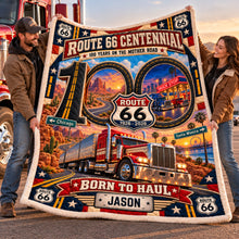 Load image into Gallery viewer, “Born to Haul” – Personalized Trucking Blanket - Perfect Gifts for Truckers &amp; Road Adventurers Blanket PopCulturePrints
