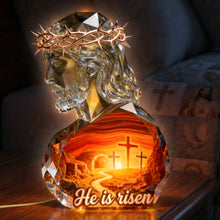 Load image into Gallery viewer, He is Risen – Personalized Holy Spirit Resurrection Light Box - Meaningful Easter Gift for Christians, Friends, Family, and Loved Ones Light Box PopCulturePrints

