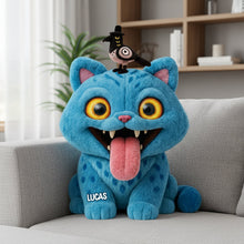 Load image into Gallery viewer, “Bring Joy to Your Home!” - Blue Mischief Cat Shaped Pillow - Personalized Gift for Cat Lovers and Friends Pillow PopCulturePrints

