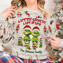 Load image into Gallery viewer, Personalized Family Grinch Christmas Sweater - A Little Grinchy, A Lot of Love
