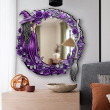 Load image into Gallery viewer, “Reflect Your Inner Witch” - Quirky Witch Shaped Mirror - Personalized Gift for Witch Lovers Mirror PopCulturePrints
