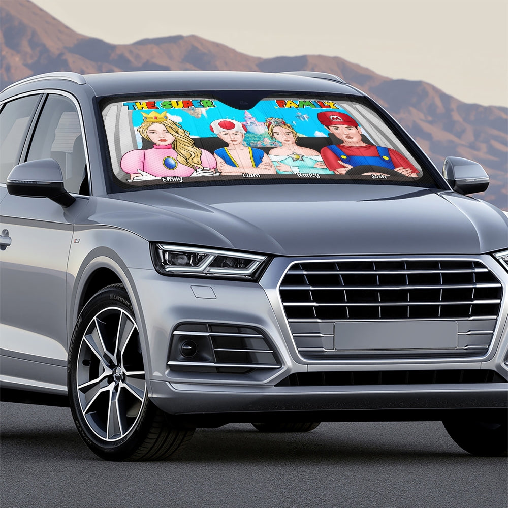 Custom Super Family Windshield Sunshade Doormat PopCulturePrints