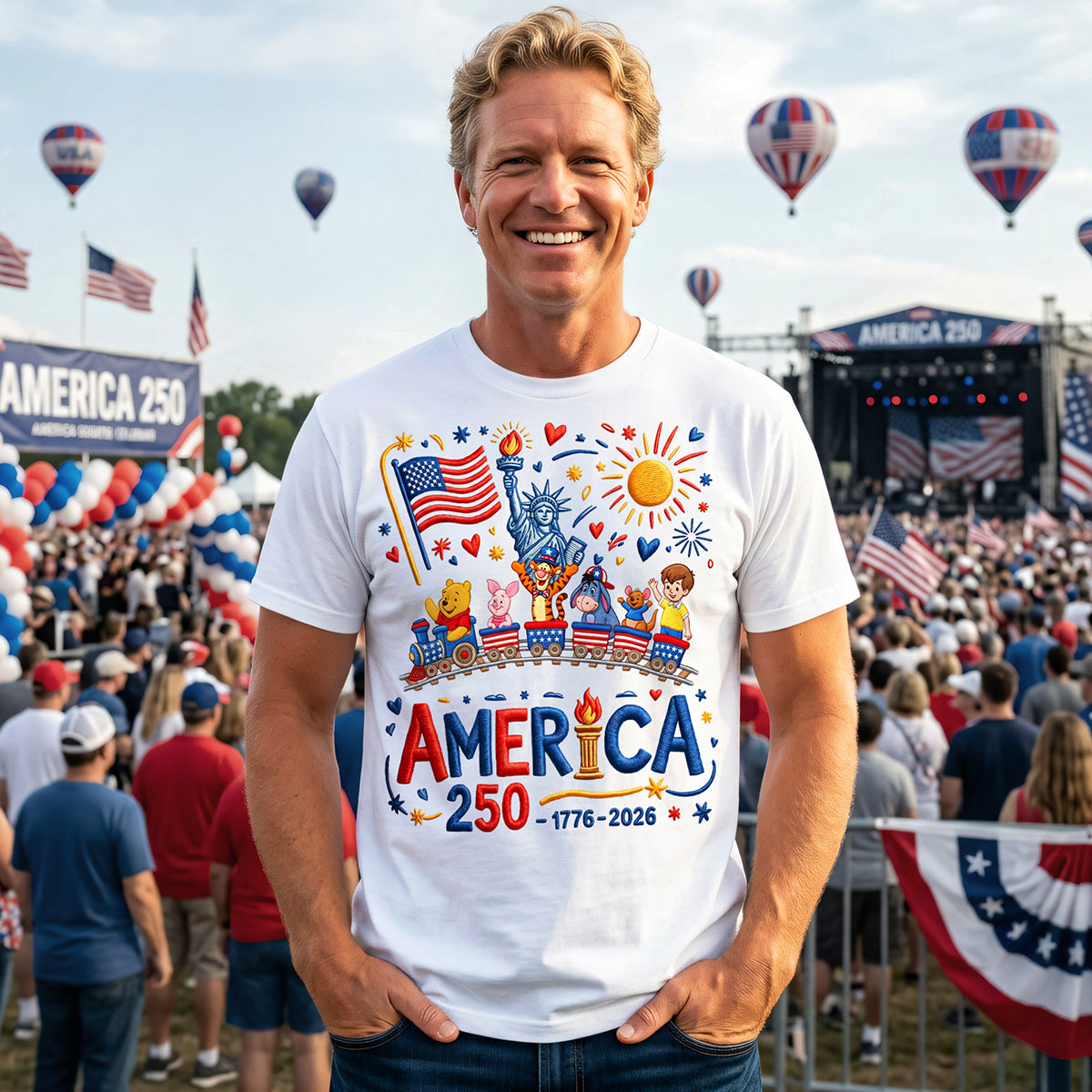 Celebrate America's 250th Anniversary - Personalized Patriot Shirt Shirts PopCulturePrints