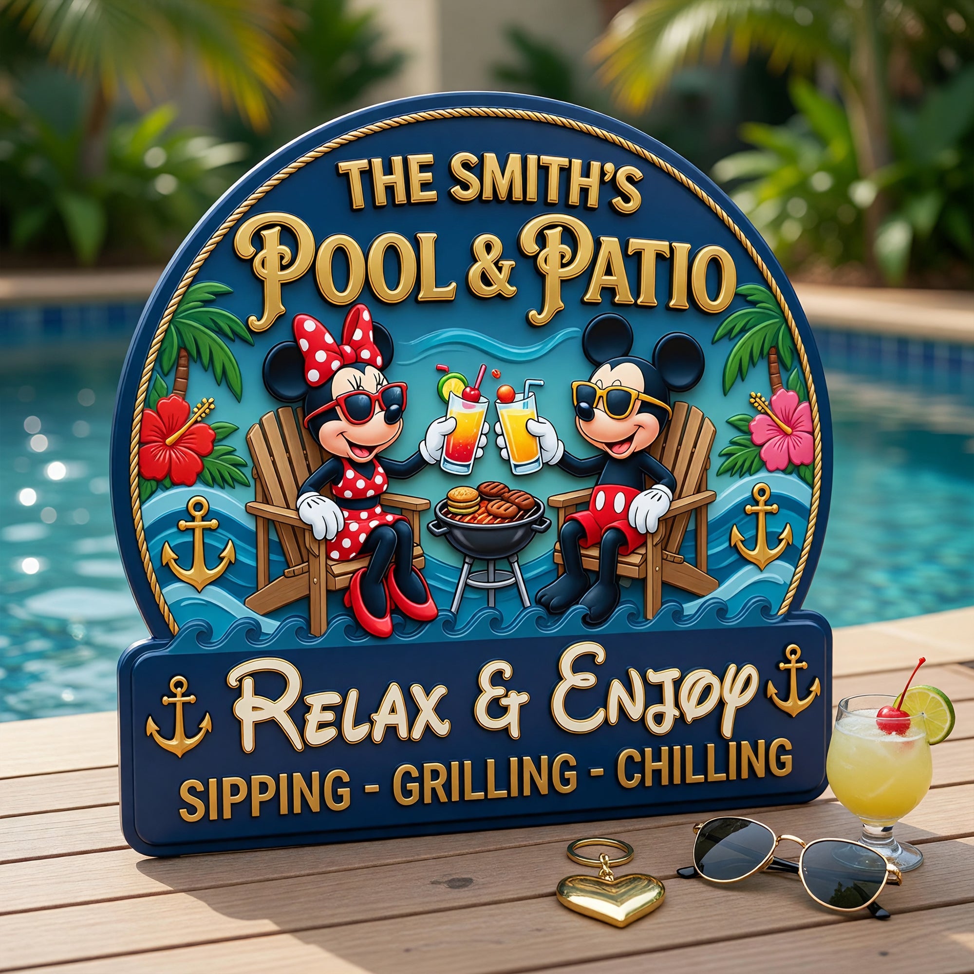 Relax & Enjoy: Personalized Chilling Together Metal Sign - Unique Gift for Couples Metal Signs PopCulturePrints