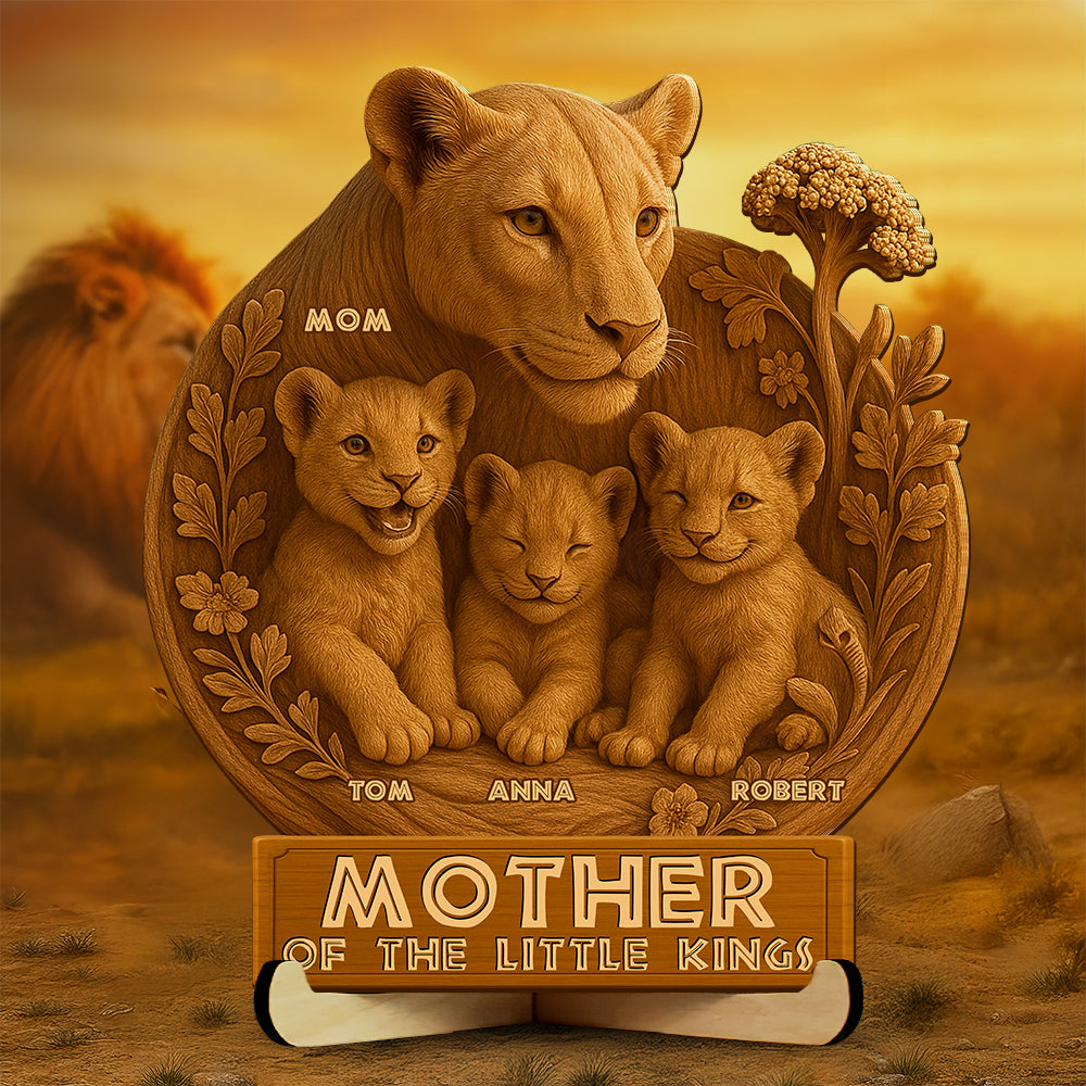 "Mother of the Little Kings" - Personalized Wood Sign Gift for Mom, Grandma, and Special Women Wood Sign PopCulturePrints