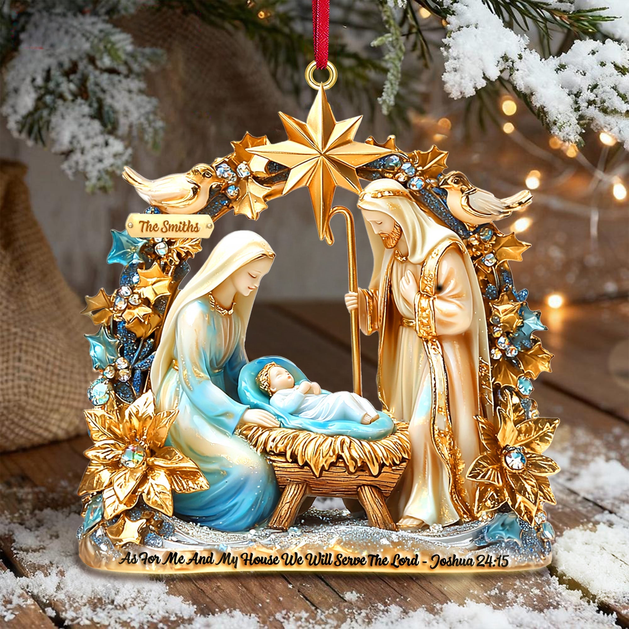 Faithful Nativity Acrylic Ornament - A Cherished Keepsake for Family Celebrations Ornament PopCulturePrints