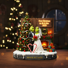 Load image into Gallery viewer, First Christmas Together - Personalized Plaque for Newlyweds Shaped Plaques PopCulturePrints
