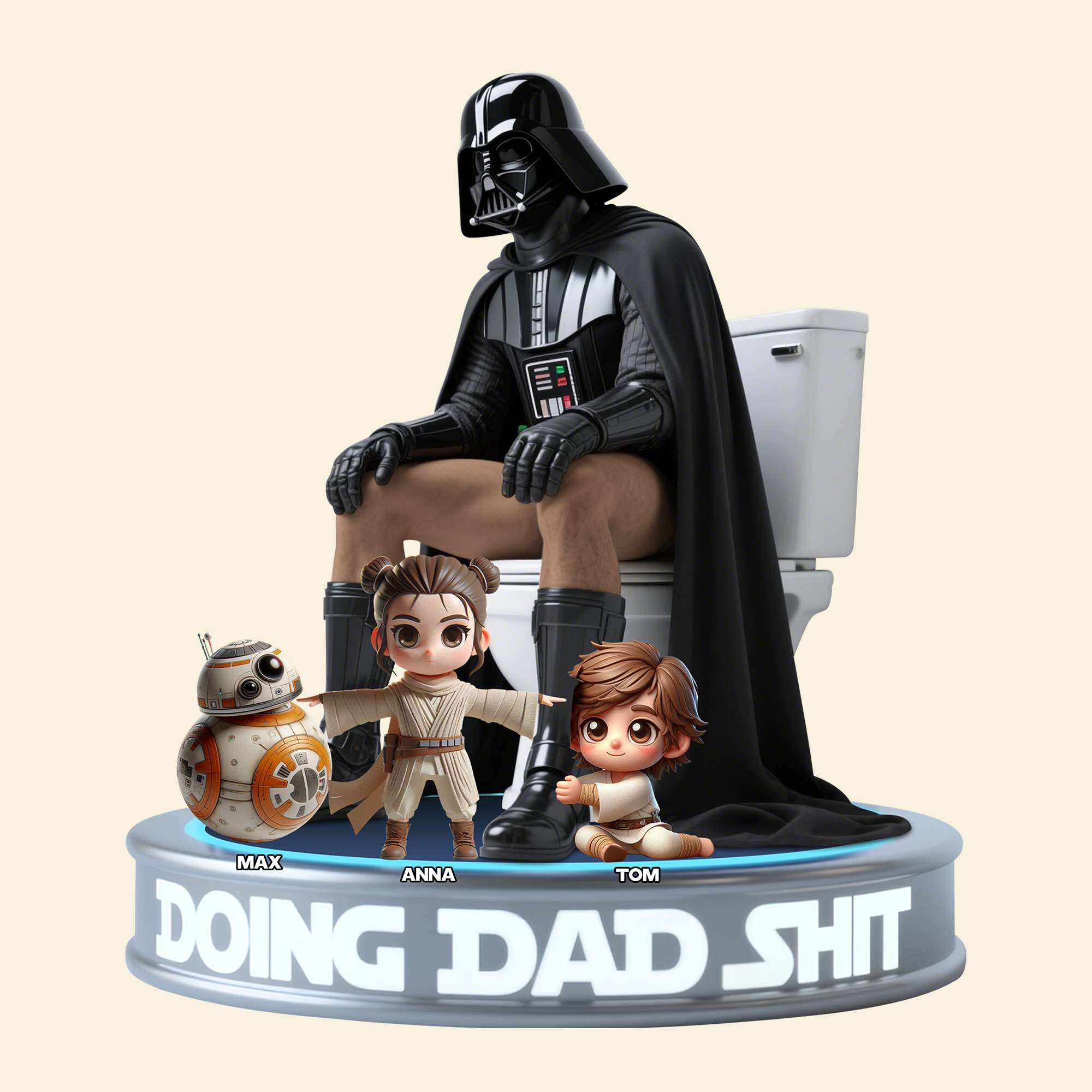 "Doing Dad Shit" - Funny Warrior Acrylic Plaque - Personalized Gift for Dad, Grandpa, and Father's Day. Shaped Plaques PopCulturePrints