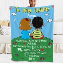 Load image into Gallery viewer, Personalized Cartoon Character Blanket for Couples - Perfect Gift for Your Wife! Blanket PopCulturePrints
