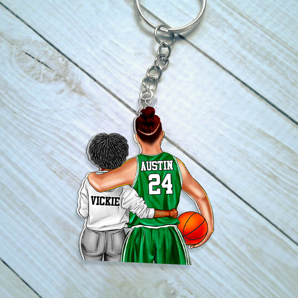 Personalized Keychain for Basketball Couples - Custom Gift for Sports Lovers Keychains PopCulturePrints
