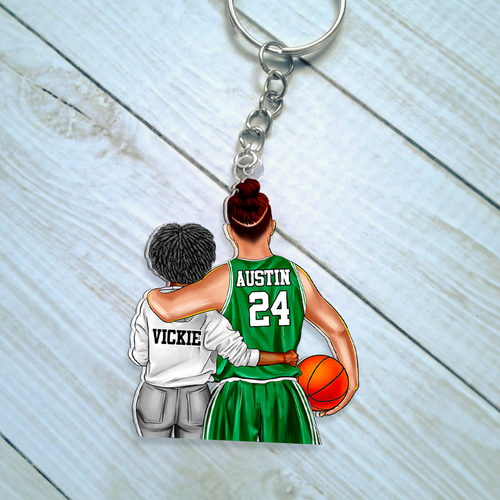 Personalized Keychain for Basketball Couples - Custom Gift for Sports Lovers Keychains PopCulturePrints