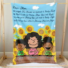 Load image into Gallery viewer, Custom Cozy Blanket for Mom with Cartoon Family Design Blanket PopCulturePrints
