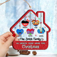 Load image into Gallery viewer, Personalized Family Christmas Ornament - All Hearts Come Home Ornament PopCulturePrints
